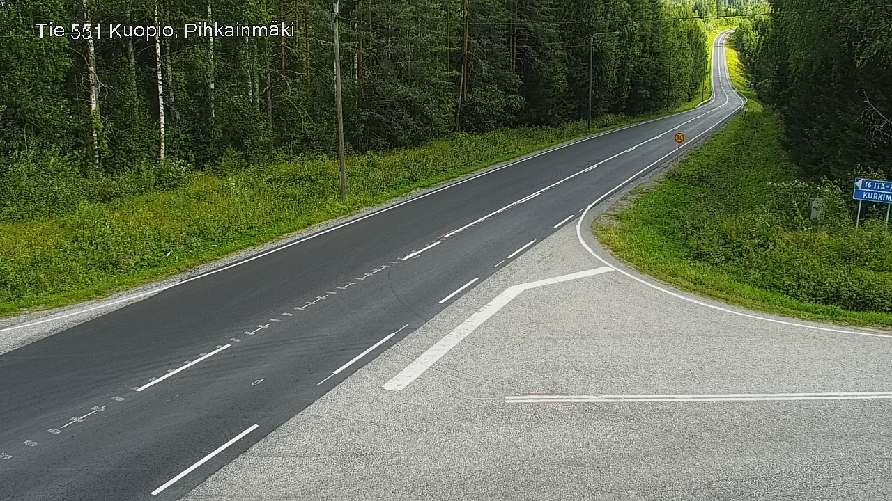 Kelikamerat Kuva Tie 551 Kuopio, Pihkainmäki, Kuopio, Pohjois-Savo