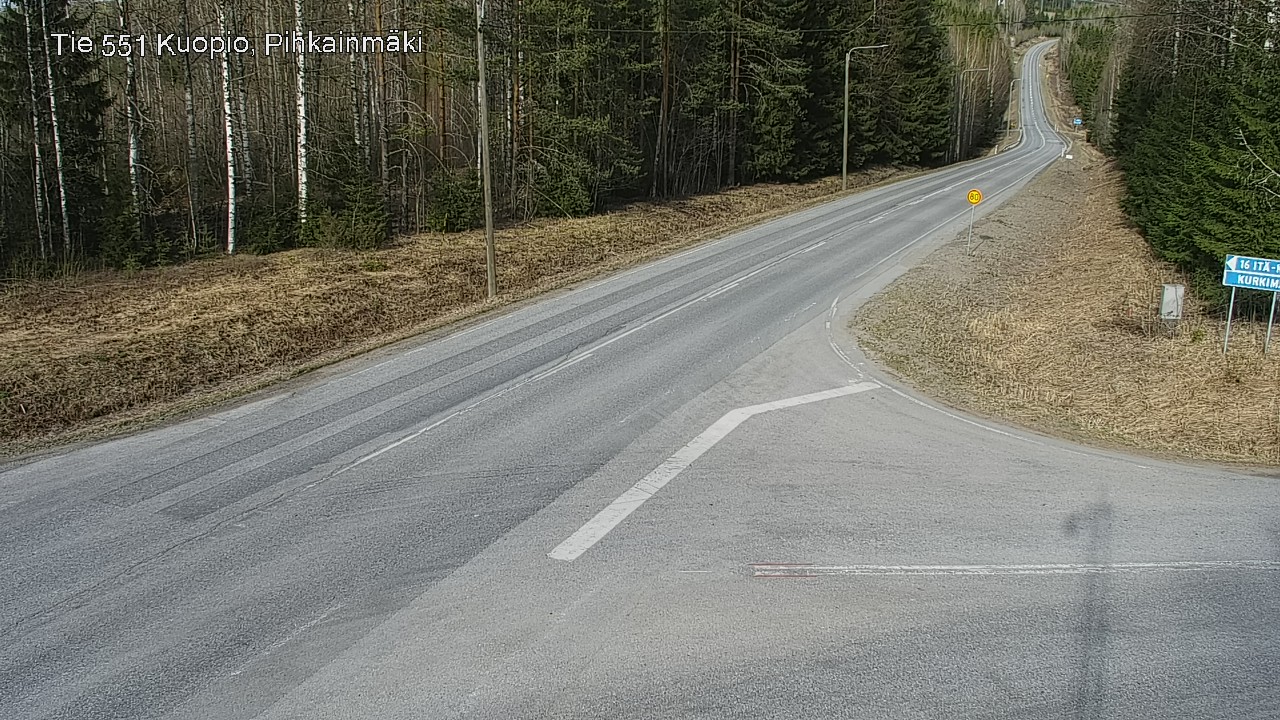 Weather Camera Image Väg 551 Kuopio, Pihkainmäki, Kuopio, Pohjois-Savo