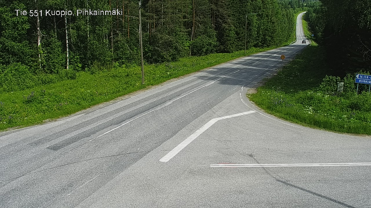 Kelikamerat Kuva Tie 551 Kuopio, Pihkainmäki, Kuopio, Pohjois-Savo