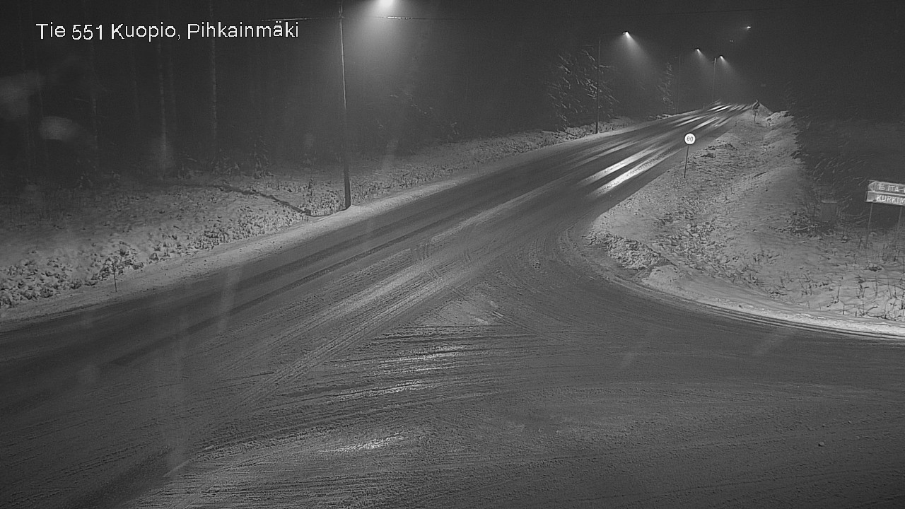 Weather Camera Image Road 551 Kuopio, Pihkainmäki, Kuopio, Pohjois-Savo