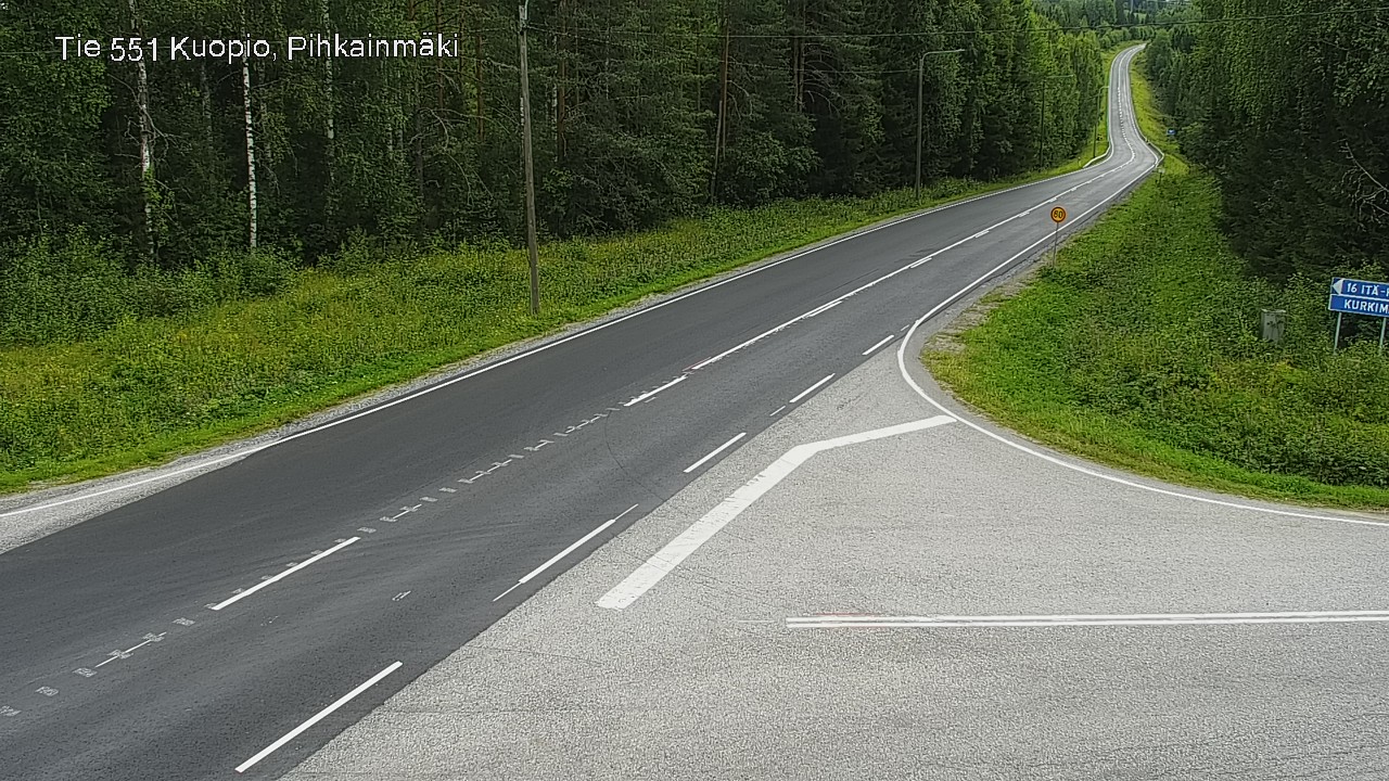 Weather Camera Image Väg 551 Kuopio, Pihkainmäki, Kuopio, Pohjois-Savo
