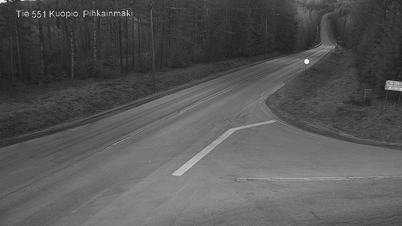 Weather Camera Image Väg 551 Kuopio, Pihkainmäki, Kuopio, Pohjois-Savo