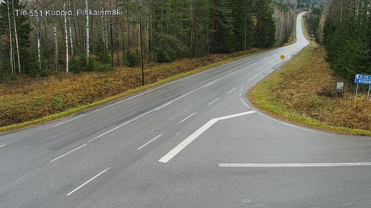 Weather Camera Image Väg 551 Kuopio, Pihkainmäki, Kuopio, Pohjois-Savo