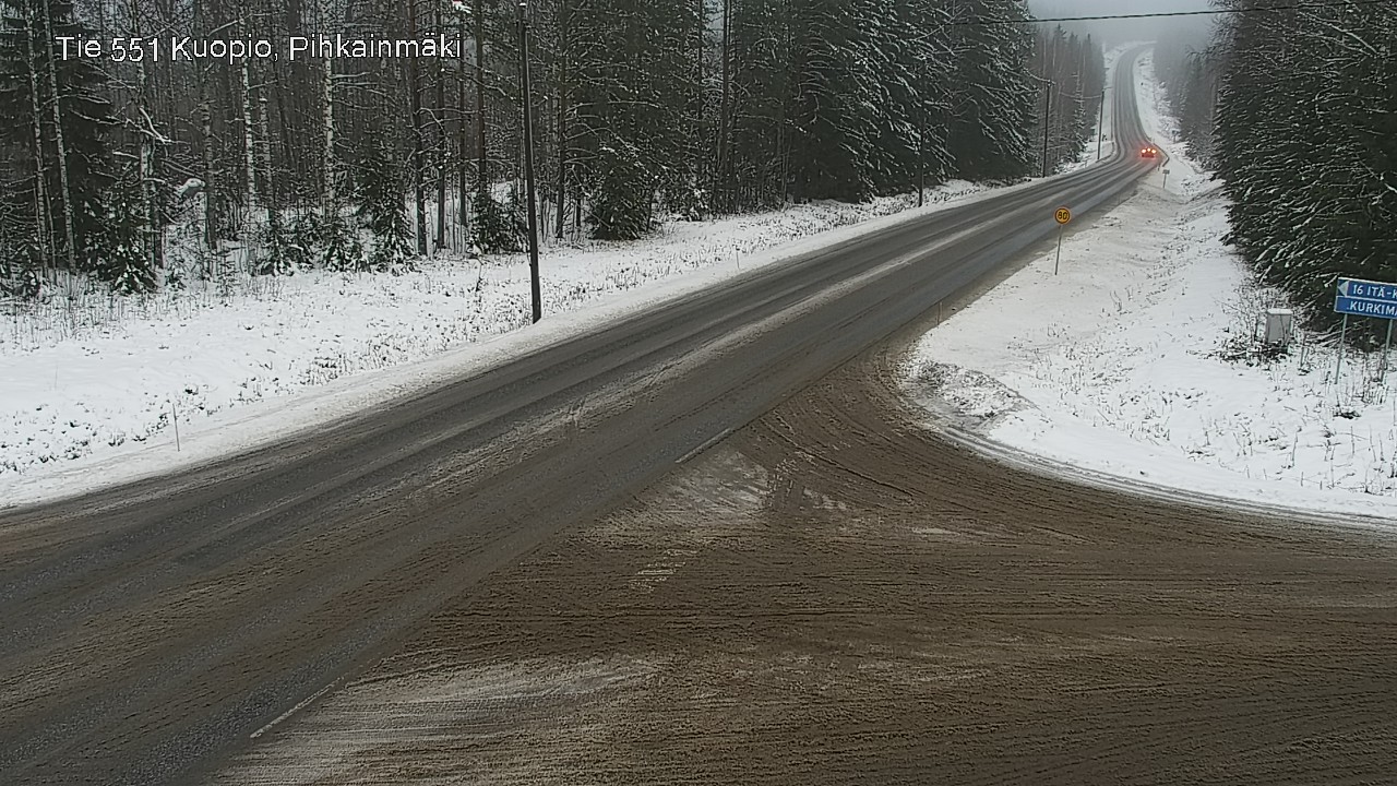 Weather Camera Image Road 551 Kuopio, Pihkainmäki, Kuopio, Pohjois-Savo