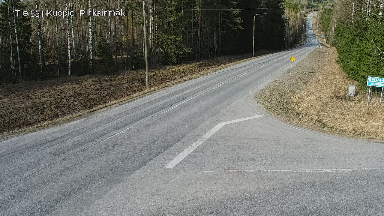 Weather Camera Image Väg 551 Kuopio, Pihkainmäki, Kuopio, Pohjois-Savo