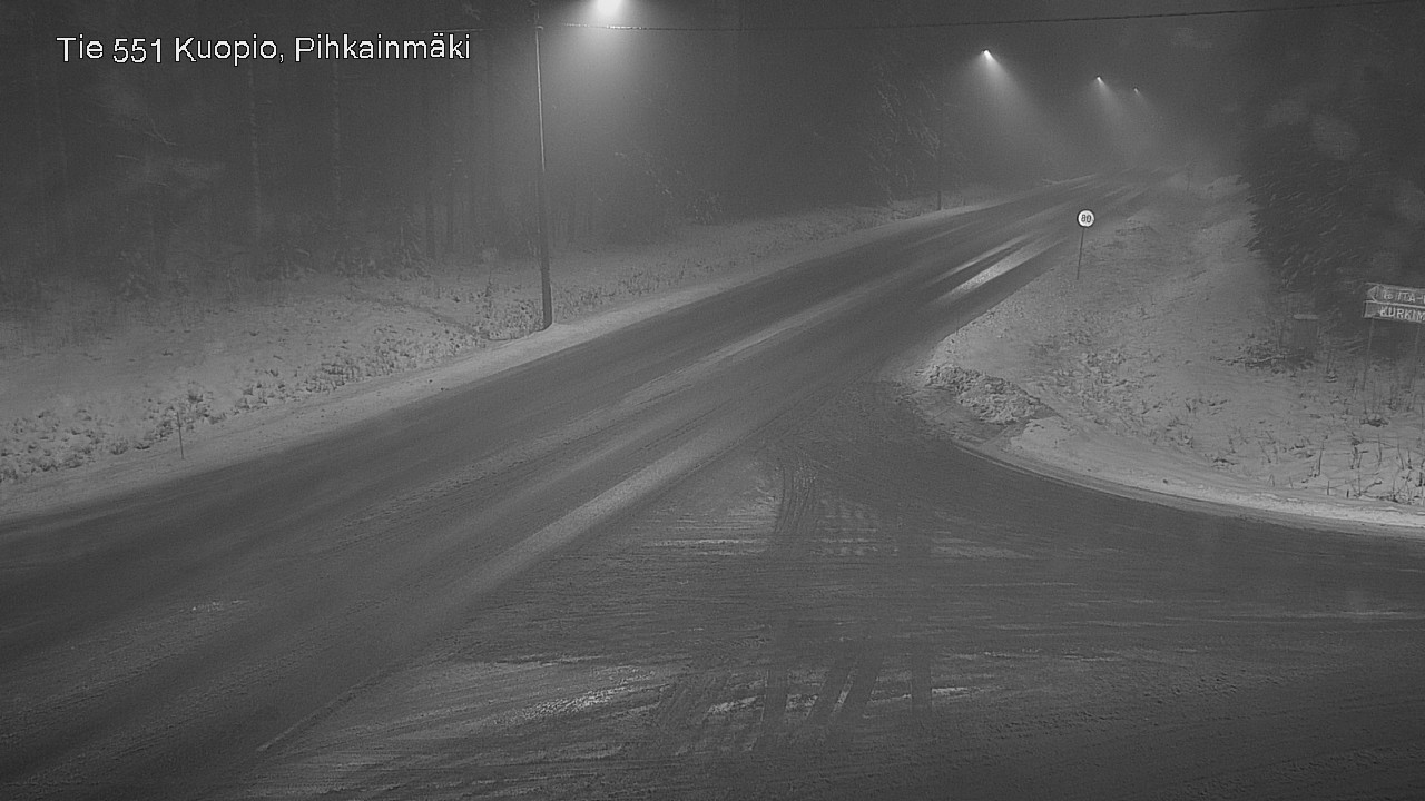 Weather Camera Image Road 551 Kuopio, Pihkainmäki, Kuopio, Pohjois-Savo