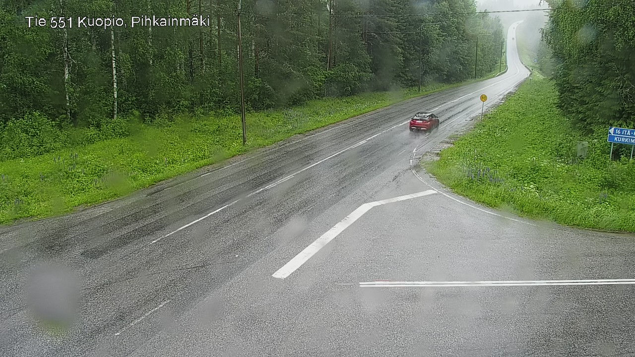 Weather Camera Image Väg 551 Kuopio, Pihkainmäki, Kuopio, Pohjois-Savo