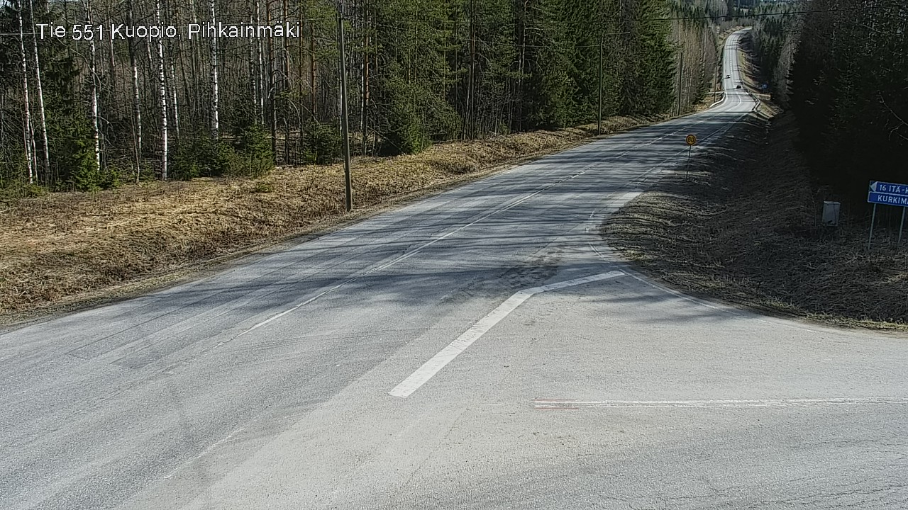 Weather Camera Image Väg 551 Kuopio, Pihkainmäki, Kuopio, Pohjois-Savo