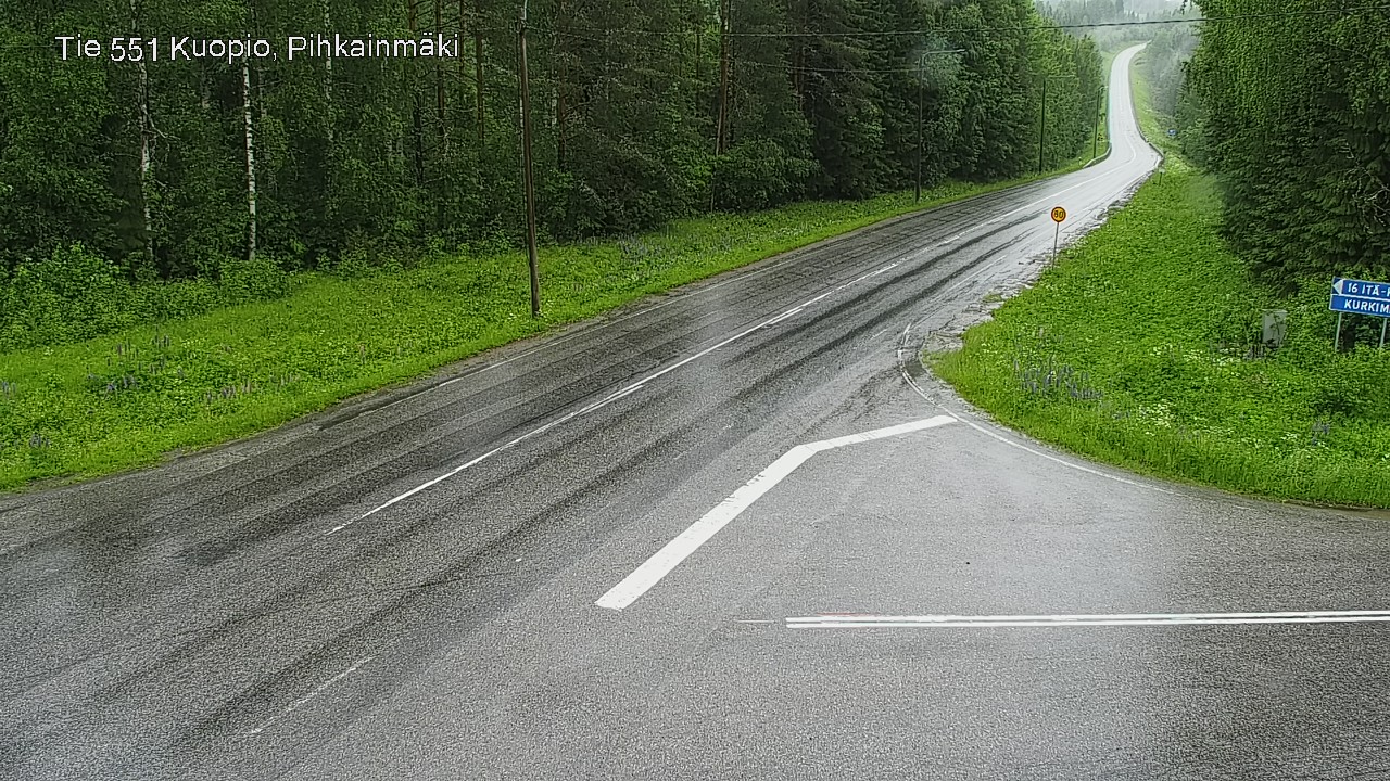 Kelikamerat Kuva Tie 551 Kuopio, Pihkainmäki, Kuopio, Pohjois-Savo
