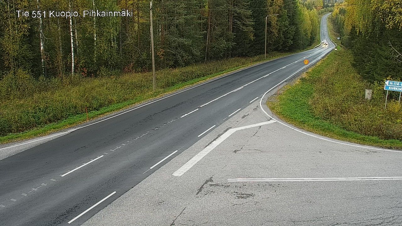 Weather Camera Image Road 551 Kuopio, Pihkainmäki, Kuopio, Pohjois-Savo
