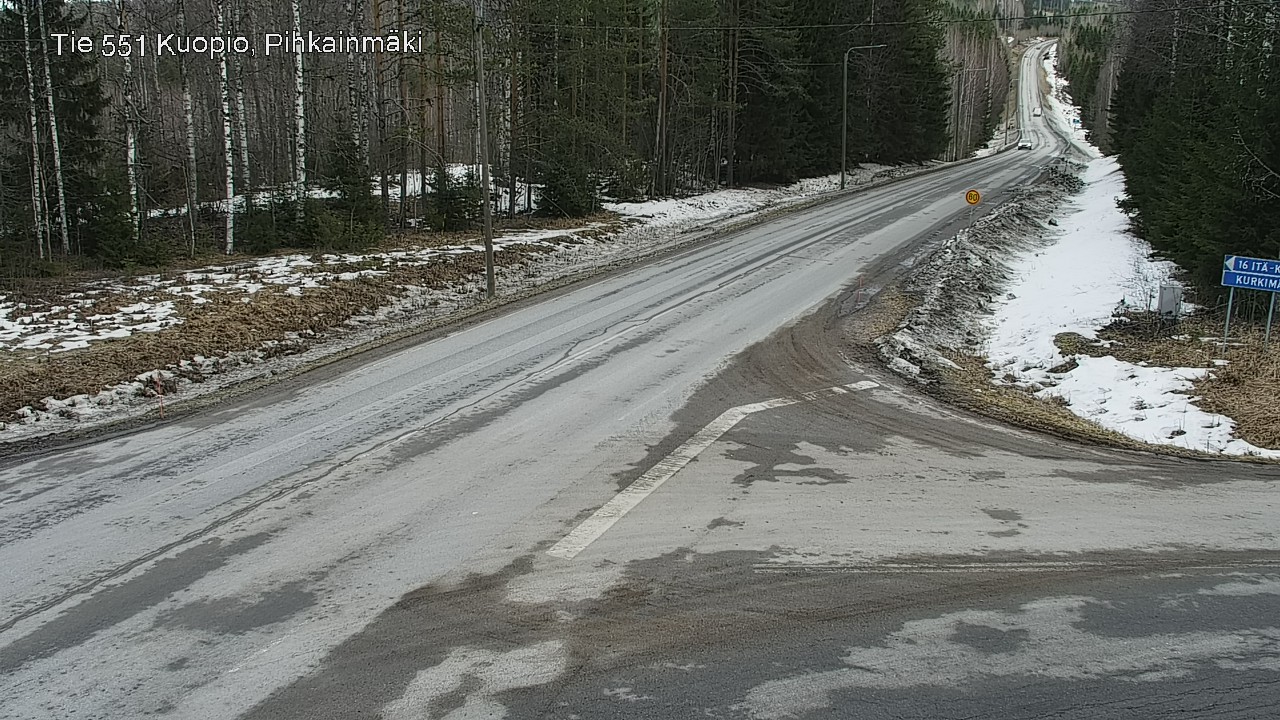 Weather Camera Image Road 551 Kuopio, Pihkainmäki, Kuopio, Pohjois-Savo