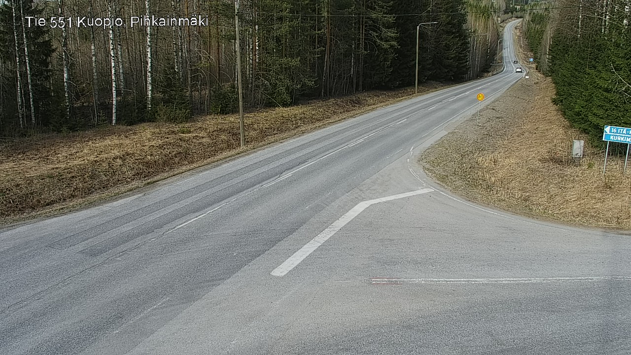 Weather Camera Image Väg 551 Kuopio, Pihkainmäki, Kuopio, Pohjois-Savo