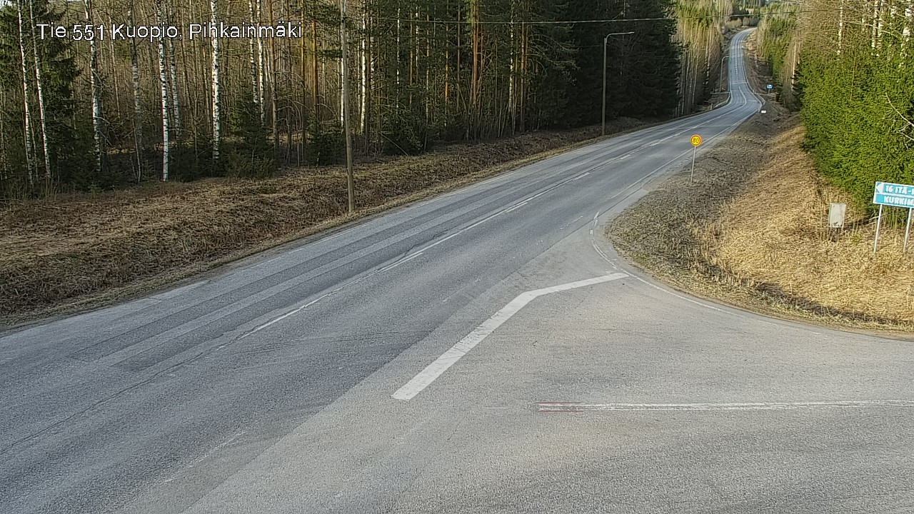 Weather Camera Image Väg 551 Kuopio, Pihkainmäki, Kuopio, Pohjois-Savo