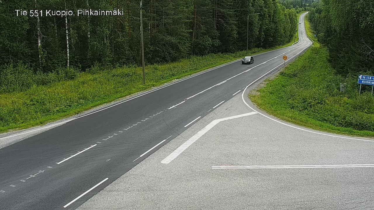 Weather Camera Image Väg 551 Kuopio, Pihkainmäki, Kuopio, Pohjois-Savo