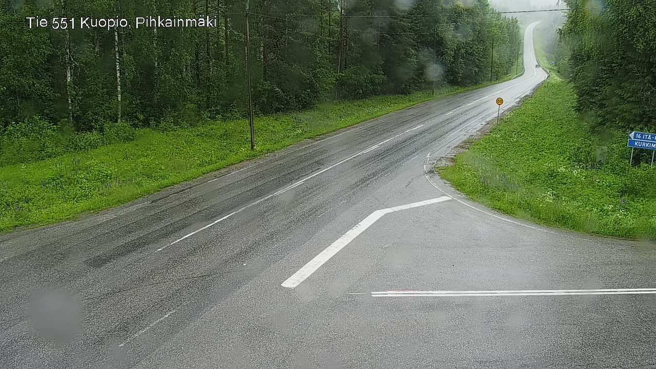 Weather Camera Image Väg 551 Kuopio, Pihkainmäki, Kuopio, Pohjois-Savo