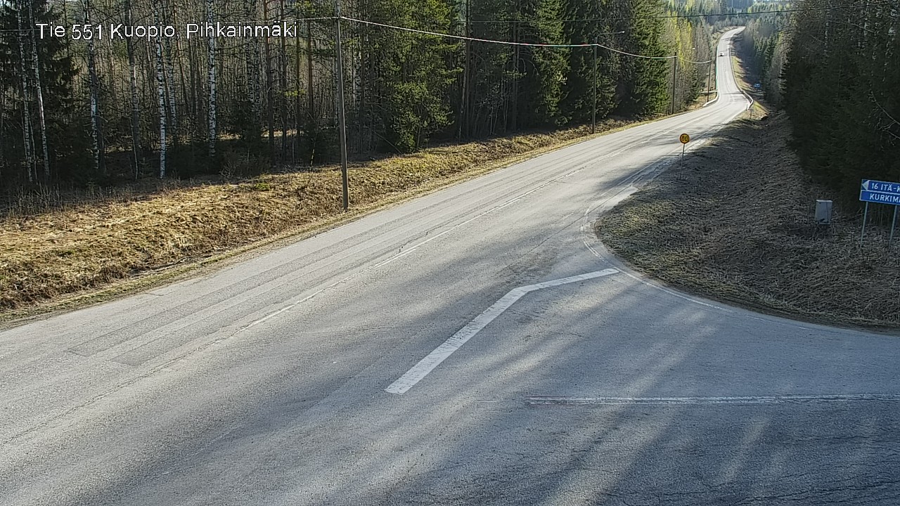 Weather Camera Image Road 551 Kuopio, Pihkainmäki, Kuopio, Pohjois-Savo