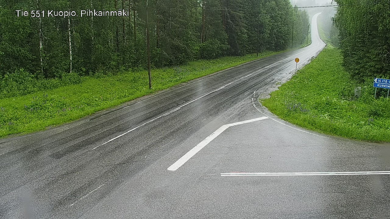 Weather Camera Image Väg 551 Kuopio, Pihkainmäki, Kuopio, Pohjois-Savo