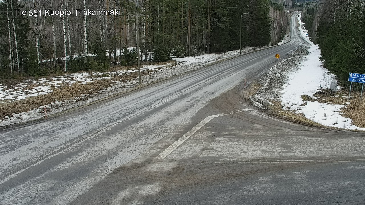Weather Camera Image Road 551 Kuopio, Pihkainmäki, Kuopio, Pohjois-Savo