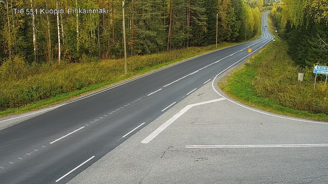 Weather Camera Image Väg 551 Kuopio, Pihkainmäki, Kuopio, Pohjois-Savo