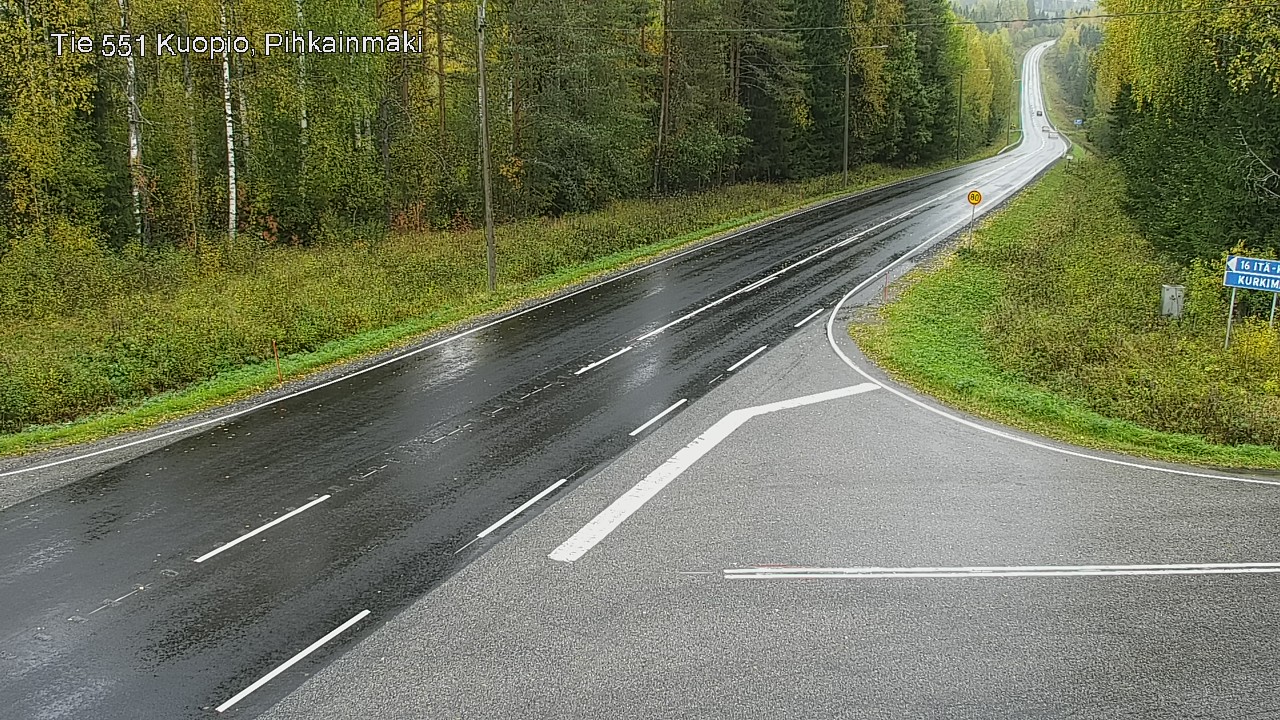Weather Camera Image Road 551 Kuopio, Pihkainmäki, Kuopio, Pohjois-Savo