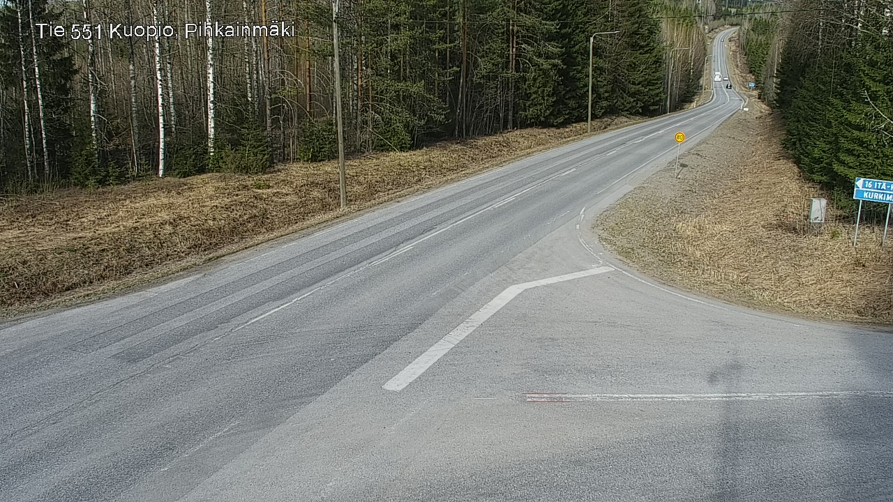 Weather Camera Image Väg 551 Kuopio, Pihkainmäki, Kuopio, Pohjois-Savo