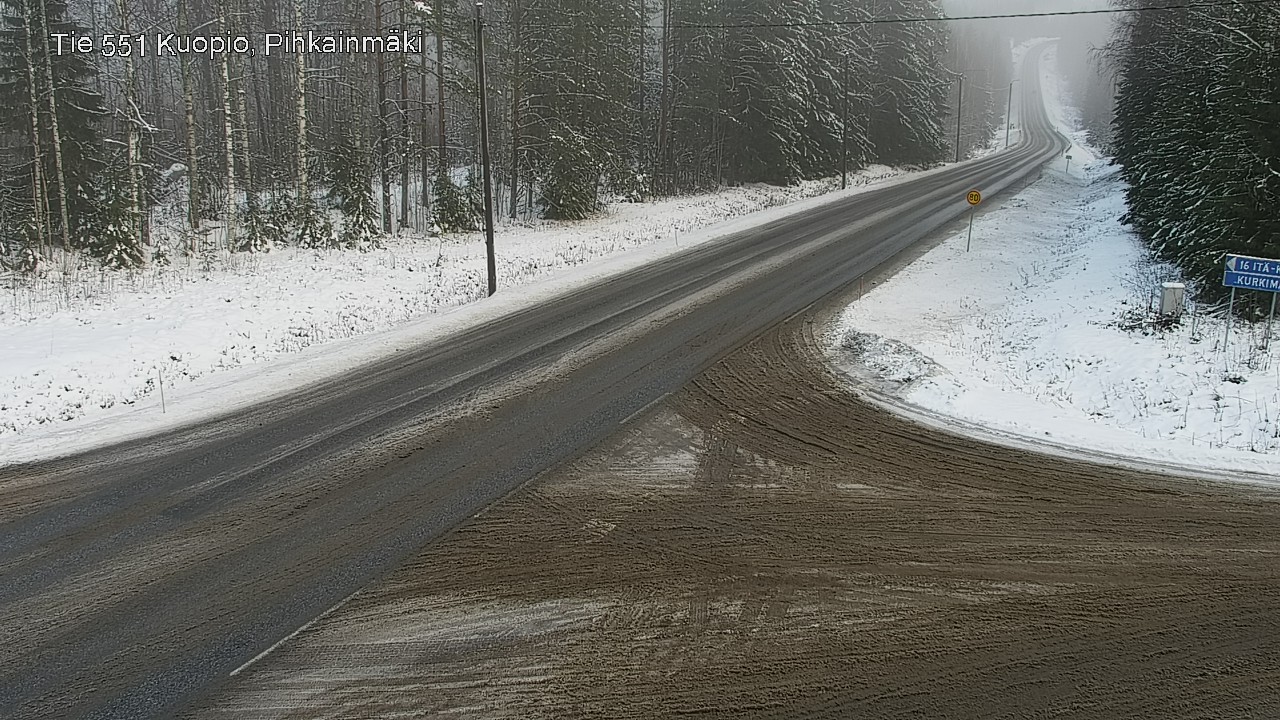 Weather Camera Image Road 551 Kuopio, Pihkainmäki, Kuopio, Pohjois-Savo
