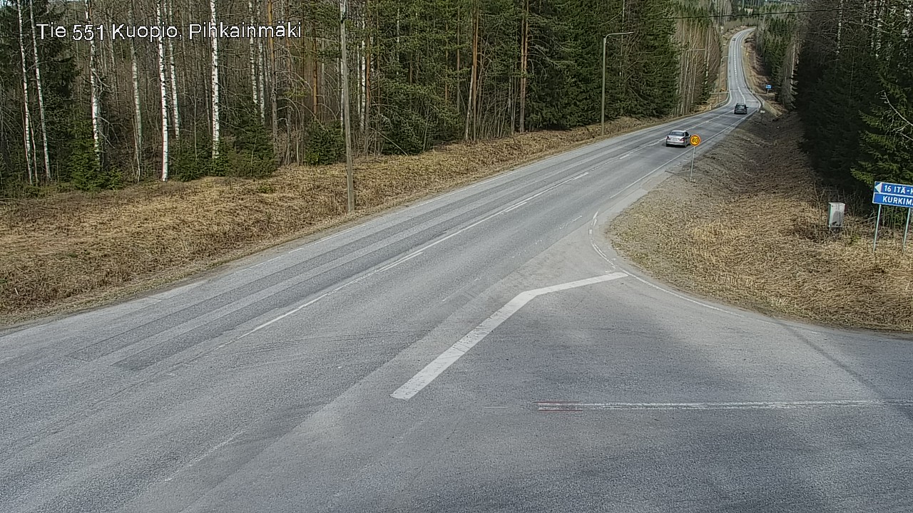 Weather Camera Image Väg 551 Kuopio, Pihkainmäki, Kuopio, Pohjois-Savo