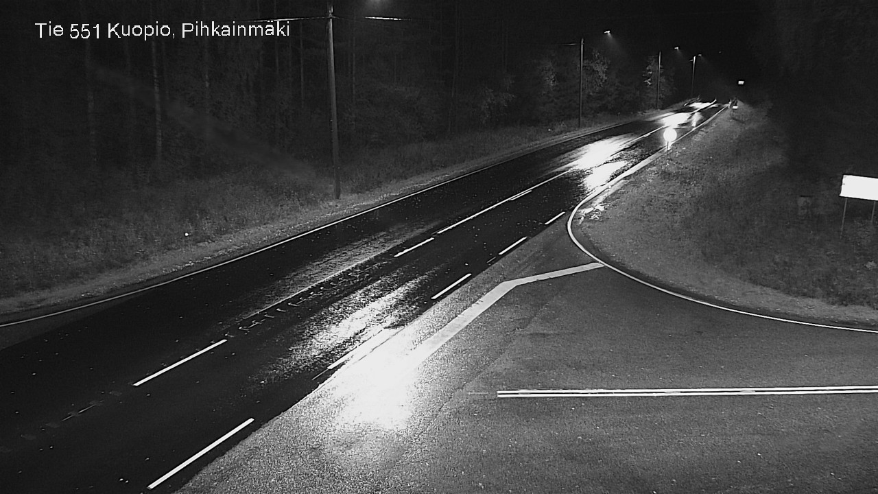 Weather Camera Image Road 551 Kuopio, Pihkainmäki, Kuopio, Pohjois-Savo