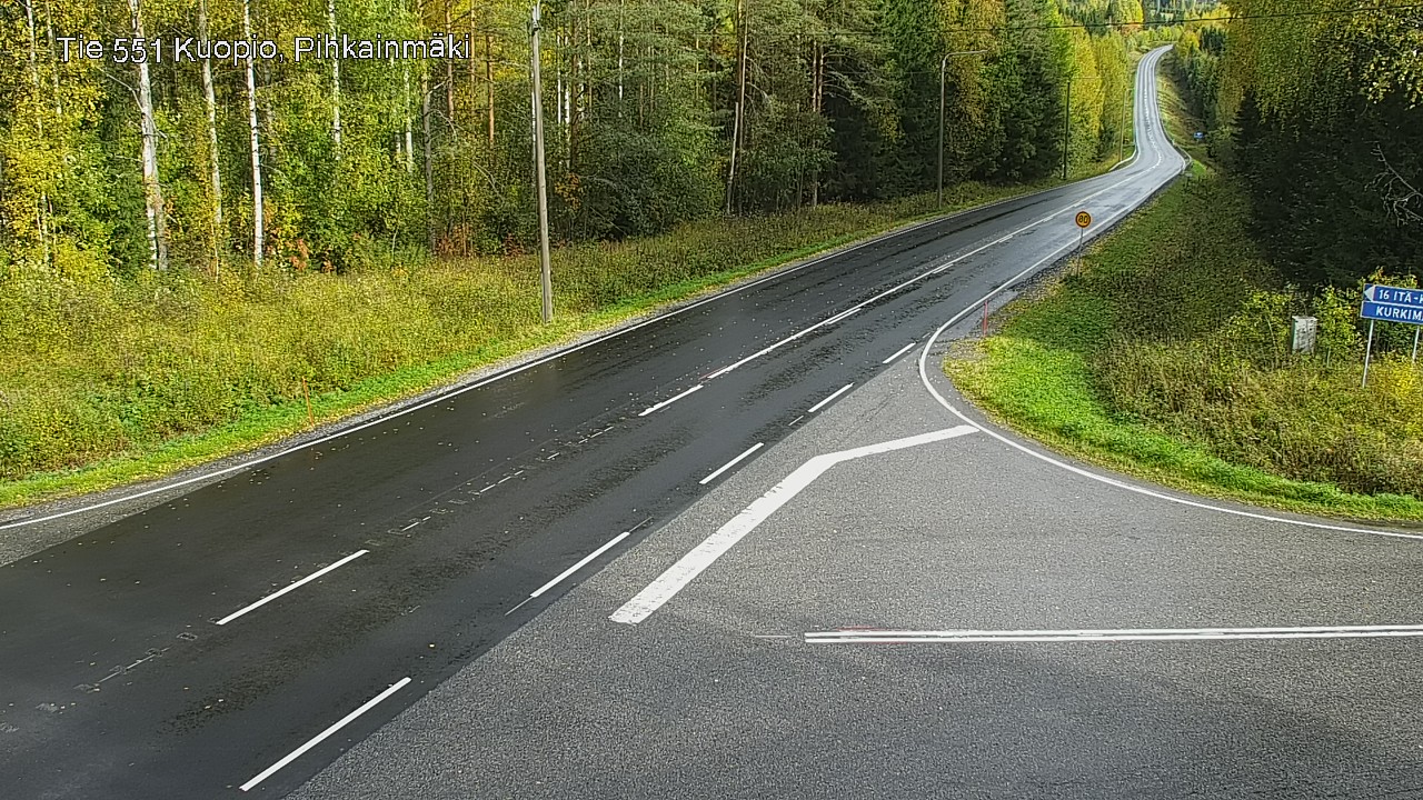 Weather Camera Image Road 551 Kuopio, Pihkainmäki, Kuopio, Pohjois-Savo