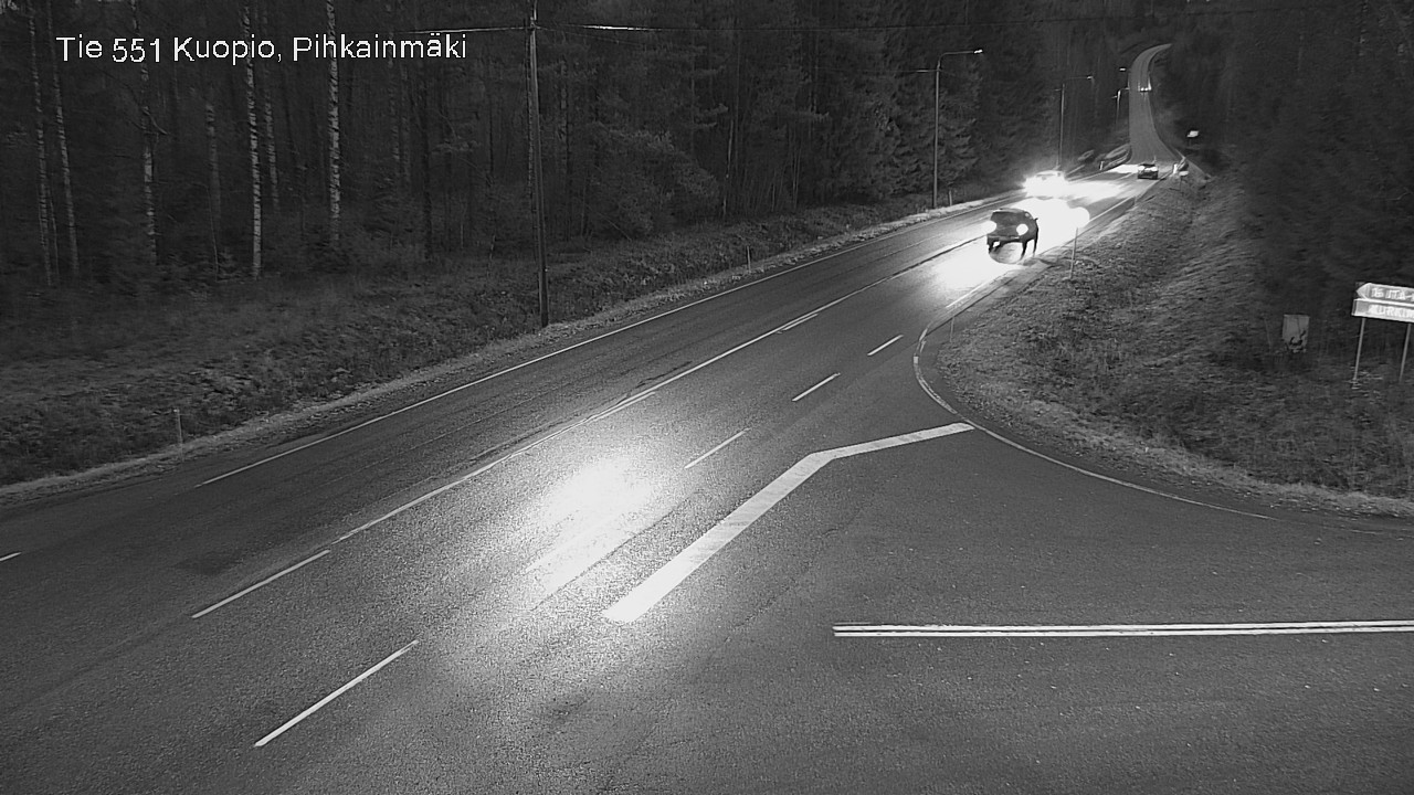 Weather Camera Image Väg 551 Kuopio, Pihkainmäki, Kuopio, Pohjois-Savo