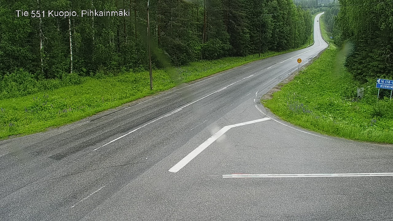 Weather Camera Image Väg 551 Kuopio, Pihkainmäki, Kuopio, Pohjois-Savo