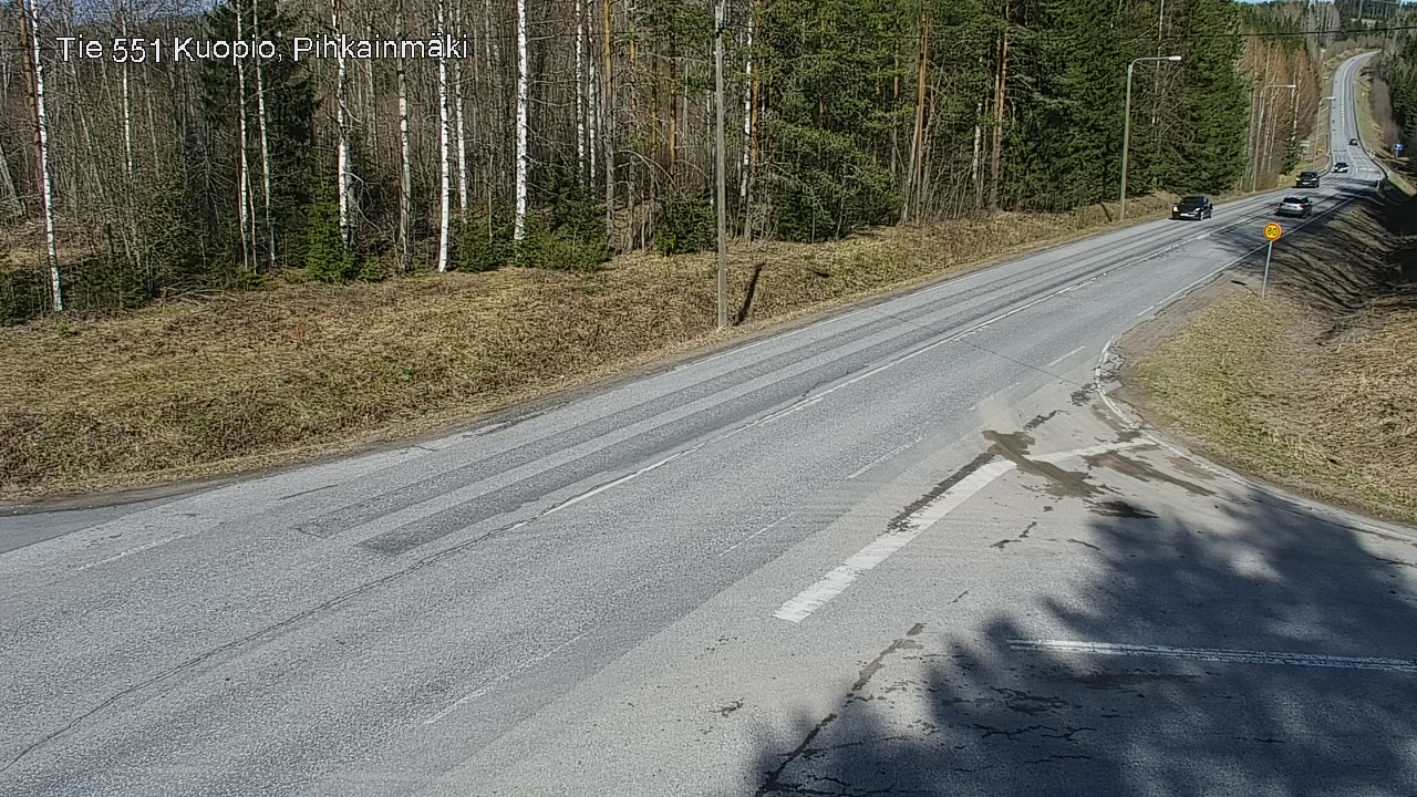 Weather Camera Image Road 551 Kuopio, Pihkainmäki, Kuopio, Pohjois-Savo