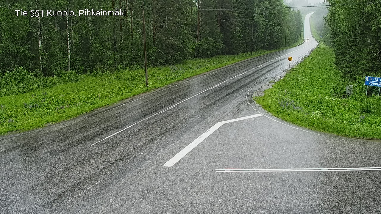 Weather Camera Image Väg 551 Kuopio, Pihkainmäki, Kuopio, Pohjois-Savo