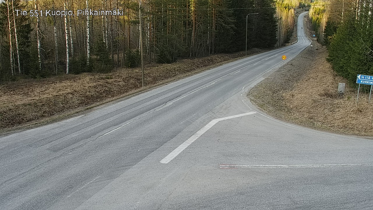 Weather Camera Image Väg 551 Kuopio, Pihkainmäki, Kuopio, Pohjois-Savo