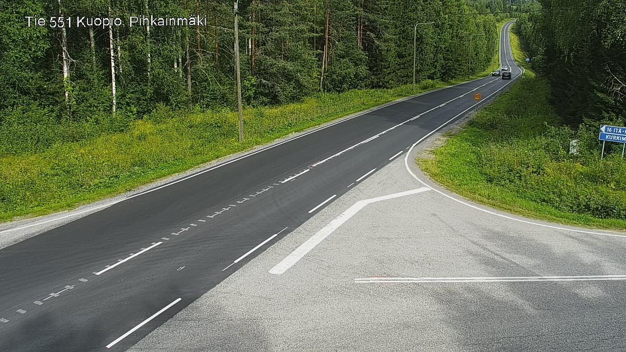 Weather Camera Image Road 551 Kuopio, Pihkainmäki, Kuopio, Pohjois-Savo