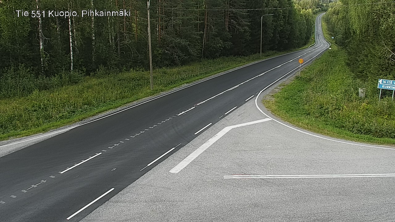 Kelikamerat Kuva Tie 551 Kuopio, Pihkainmäki, Kuopio, Pohjois-Savo