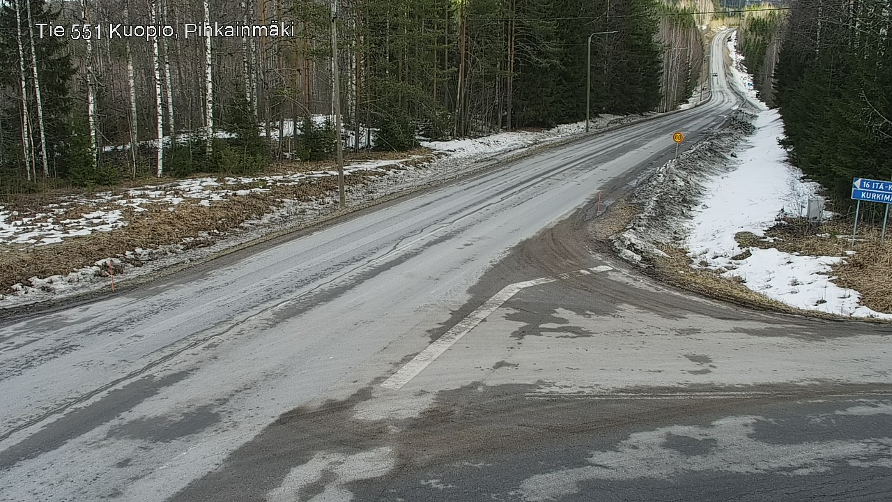 Weather Camera Image Road 551 Kuopio, Pihkainmäki, Kuopio, Pohjois-Savo