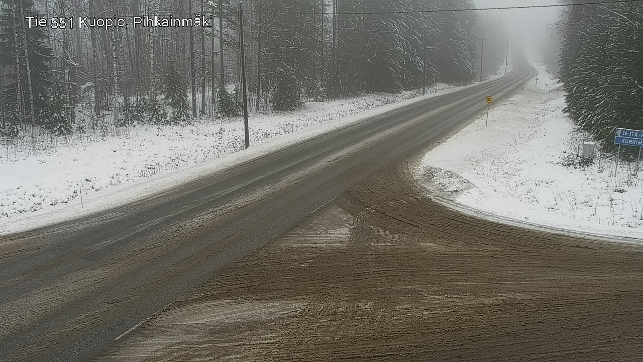 Weather Camera Image Road 551 Kuopio, Pihkainmäki, Kuopio, Pohjois-Savo