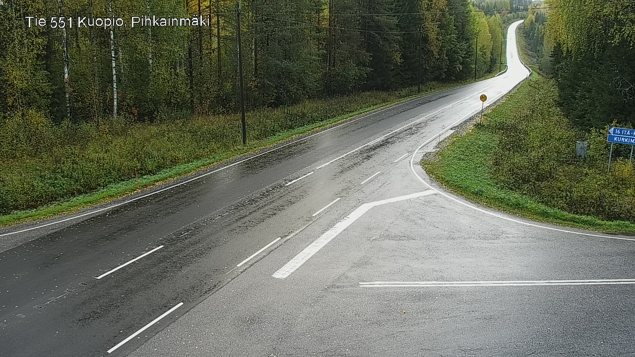 Weather Camera Image Road 551 Kuopio, Pihkainmäki, Kuopio, Pohjois-Savo