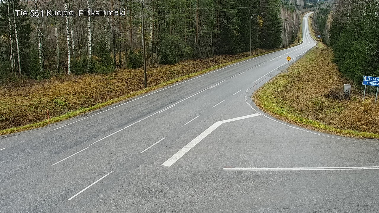 Weather Camera Image Väg 551 Kuopio, Pihkainmäki, Kuopio, Pohjois-Savo