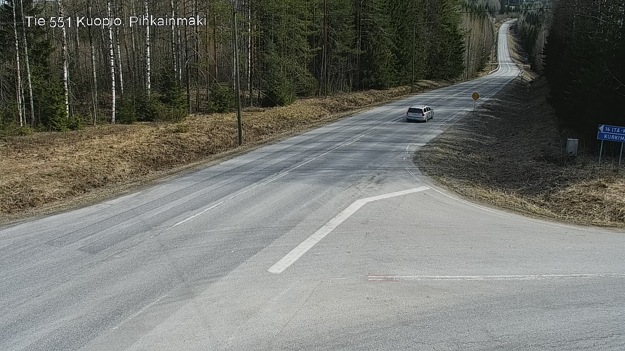 Weather Camera Image Väg 551 Kuopio, Pihkainmäki, Kuopio, Pohjois-Savo