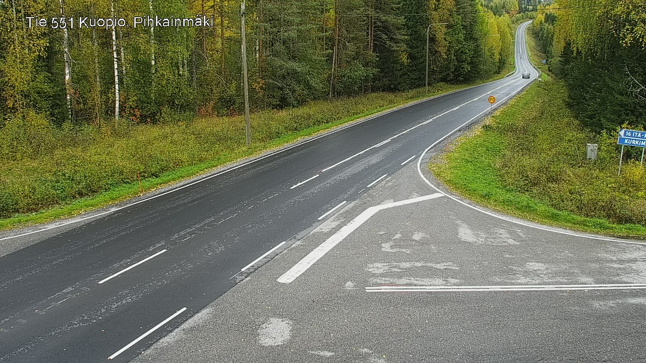 Weather Camera Image Road 551 Kuopio, Pihkainmäki, Kuopio, Pohjois-Savo