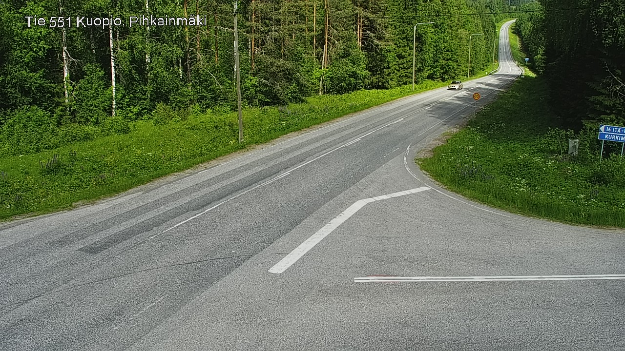 Kelikamerat Kuva Tie 551 Kuopio, Pihkainmäki, Kuopio, Pohjois-Savo