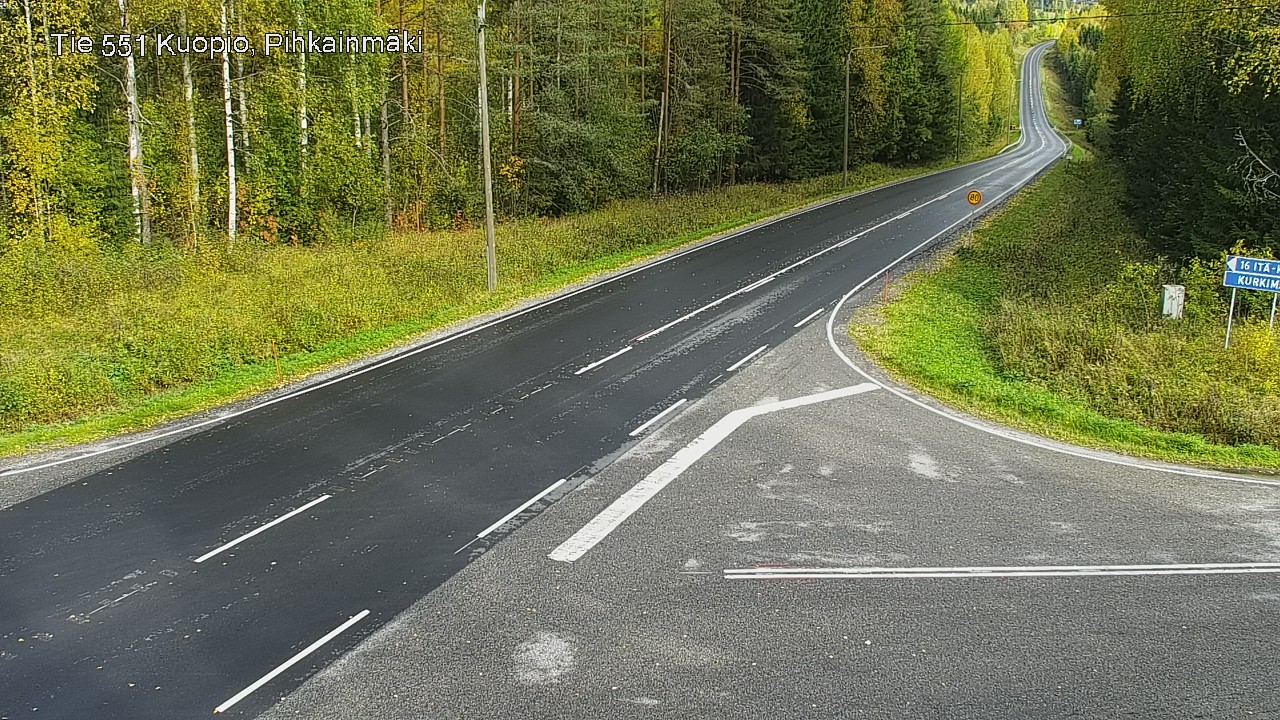 Weather Camera Image Road 551 Kuopio, Pihkainmäki, Kuopio, Pohjois-Savo
