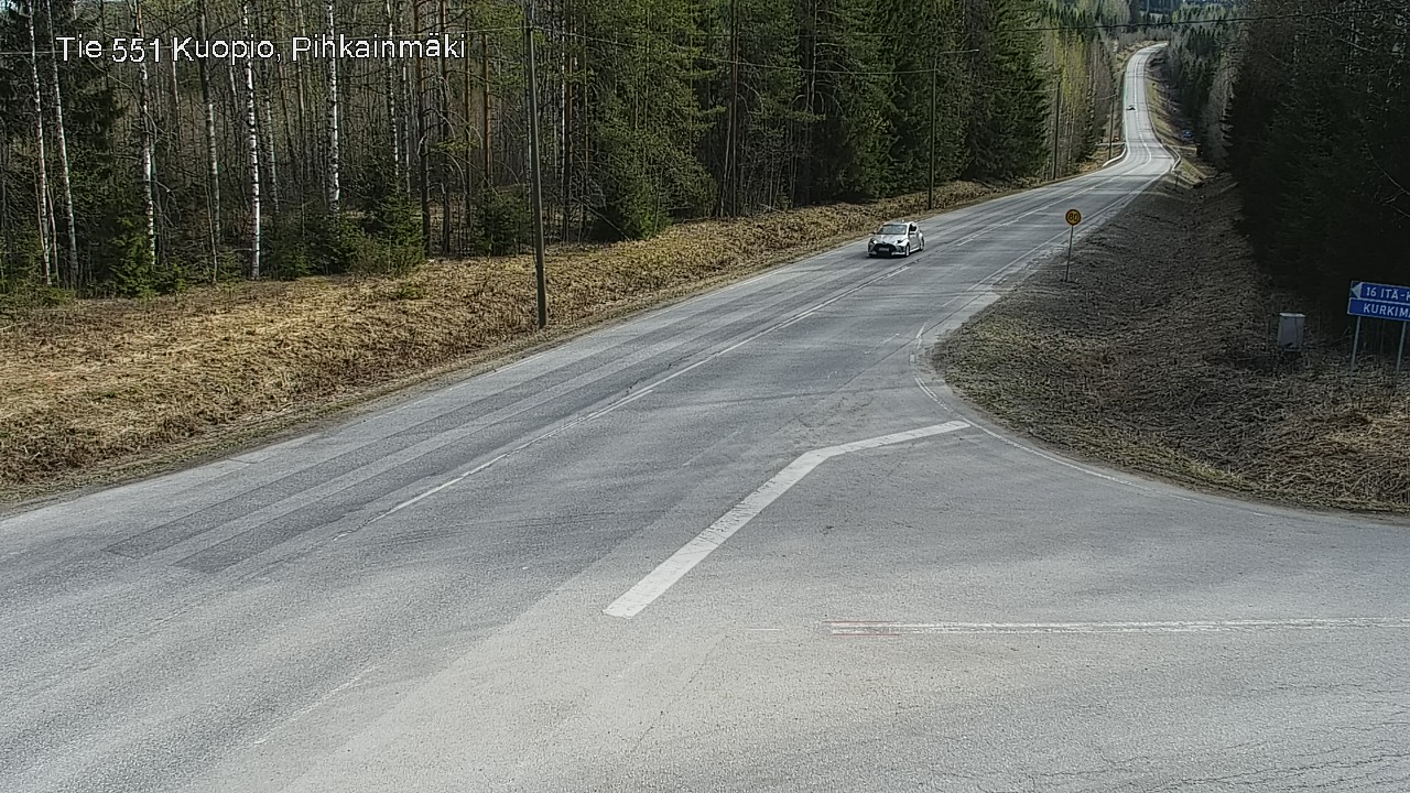 Weather Camera Image Road 551 Kuopio, Pihkainmäki, Kuopio, Pohjois-Savo