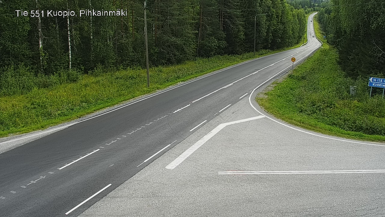 Weather Camera Image Väg 551 Kuopio, Pihkainmäki, Kuopio, Pohjois-Savo