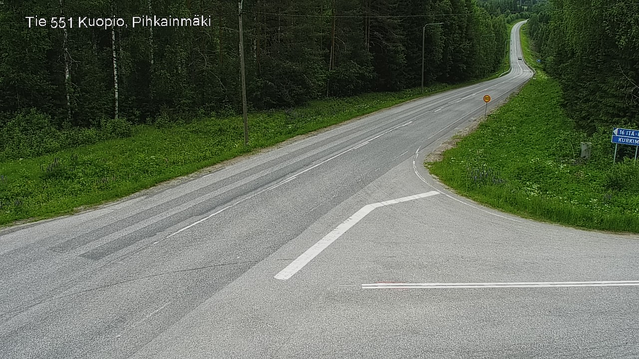 Kelikamerat Kuva Tie 551 Kuopio, Pihkainmäki, Kuopio, Pohjois-Savo