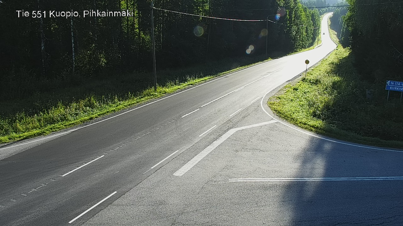 Kelikamerat Kuva Tie 551 Kuopio, Pihkainmäki, Kuopio, Pohjois-Savo