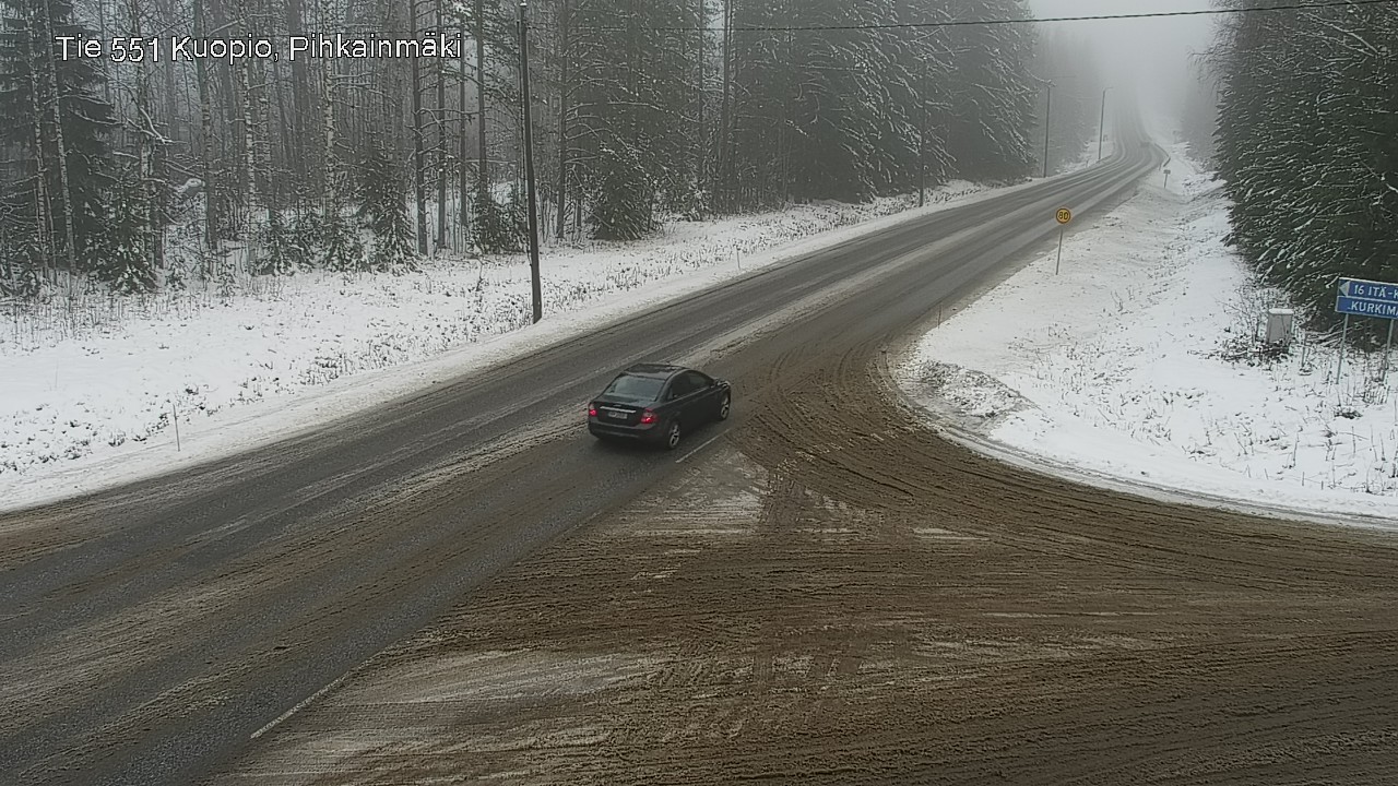 Weather Camera Image Road 551 Kuopio, Pihkainmäki, Kuopio, Pohjois-Savo