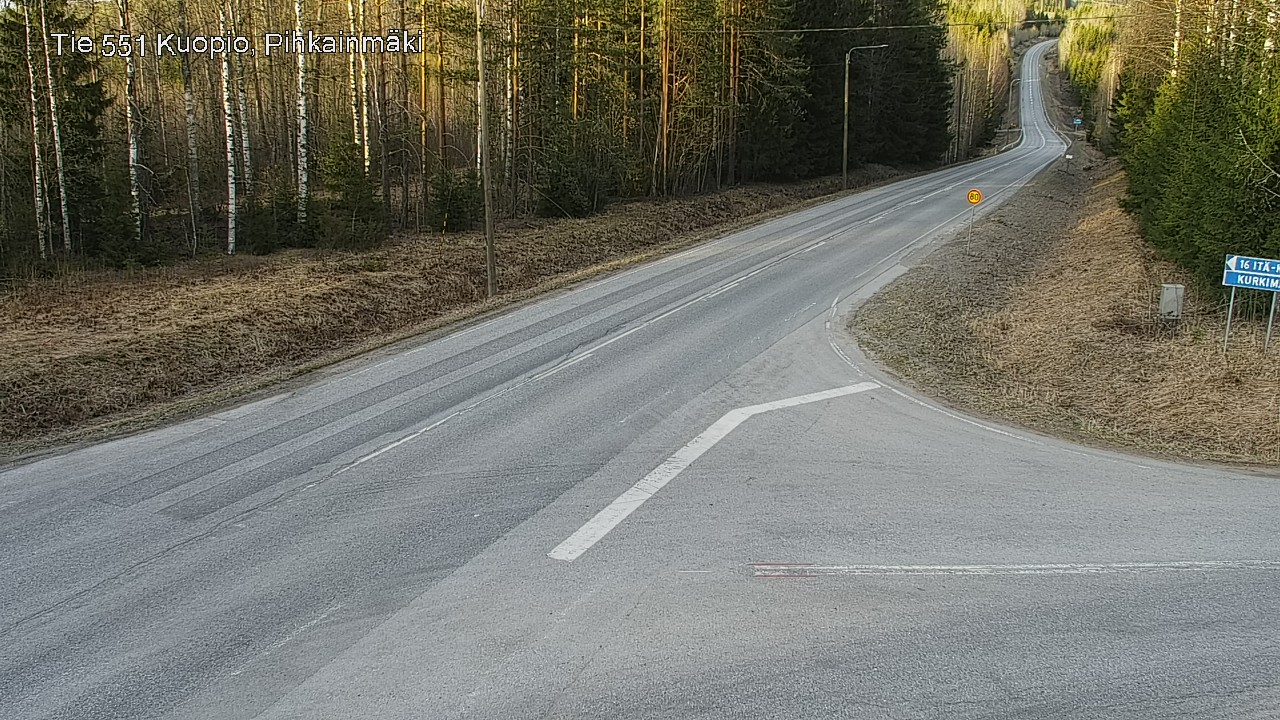 Weather Camera Image Väg 551 Kuopio, Pihkainmäki, Kuopio, Pohjois-Savo